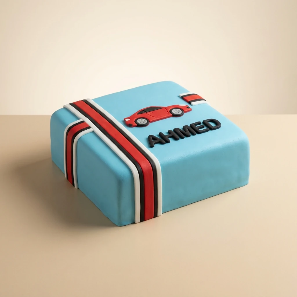 Car-Themed Fondant Cake in Islamabad