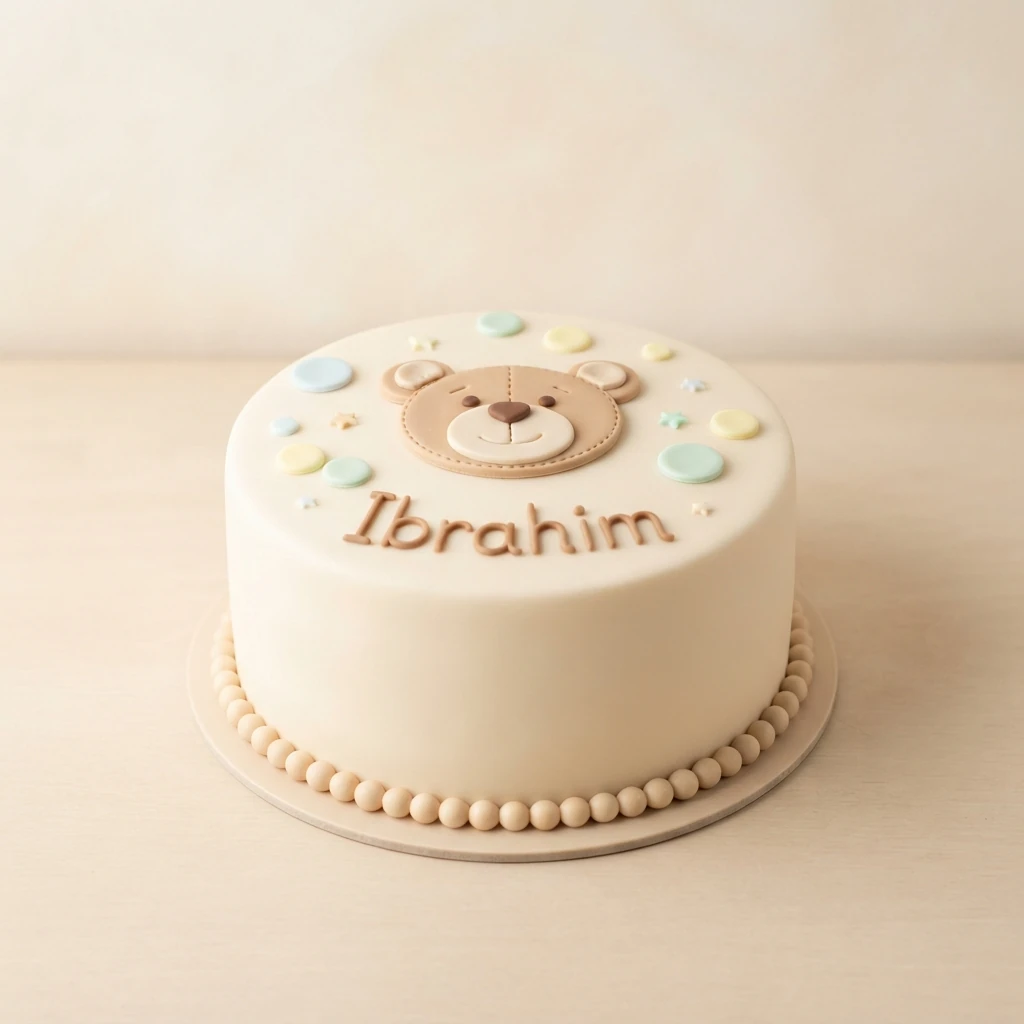 Personalised Name Fondant Cake in Islamabad